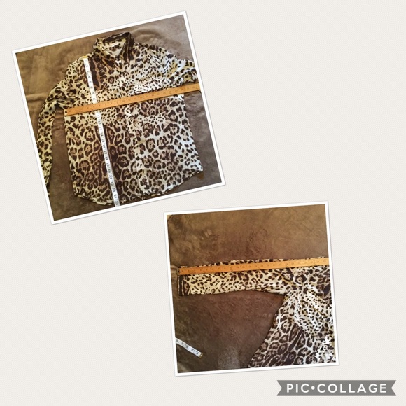 Le Lis Long Sleeve Animal Print Blouse Size M - Picture 8 of 8